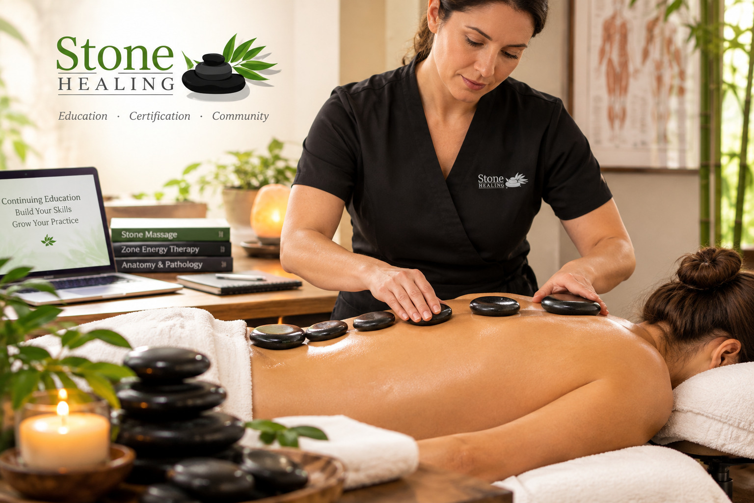 massage therapist heals at stonehealing.com